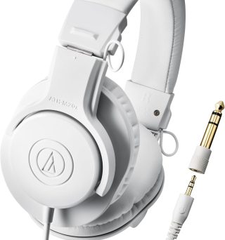 Audio-Technica ATH-M20x Professional Studio Monitor Headphones, White